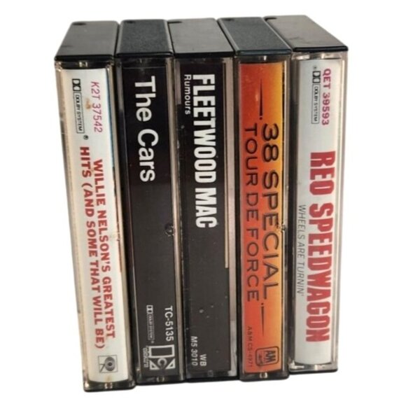 Vintage Cassette Tape Lot: Fleetwood Mac Willie Nelson REO Speedwagon The Cars - Picture 15 of 15